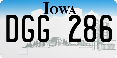 IA license plate DGG286