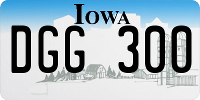 IA license plate DGG300