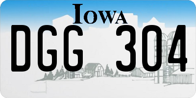 IA license plate DGG304