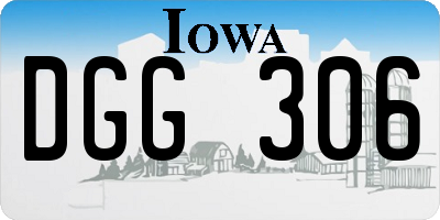 IA license plate DGG306