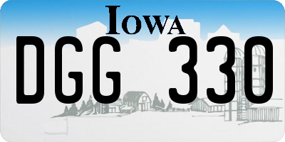 IA license plate DGG330