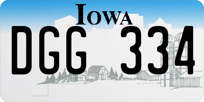 IA license plate DGG334