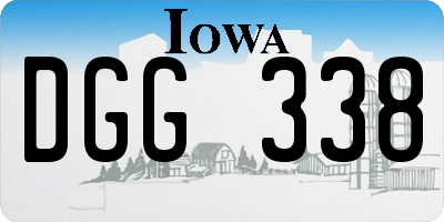 IA license plate DGG338