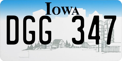 IA license plate DGG347