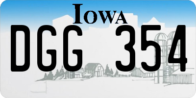 IA license plate DGG354