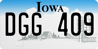 IA license plate DGG409