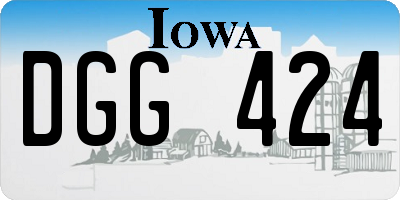 IA license plate DGG424