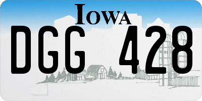 IA license plate DGG428