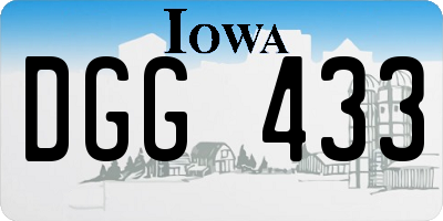 IA license plate DGG433