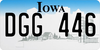 IA license plate DGG446
