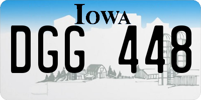 IA license plate DGG448