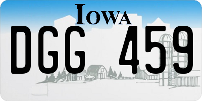 IA license plate DGG459
