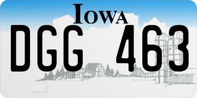 IA license plate DGG463