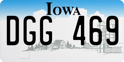 IA license plate DGG469