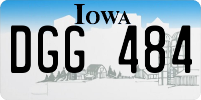 IA license plate DGG484