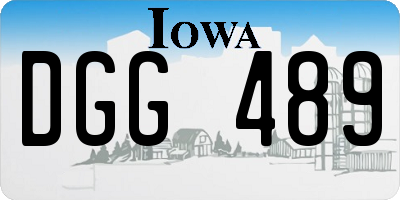 IA license plate DGG489