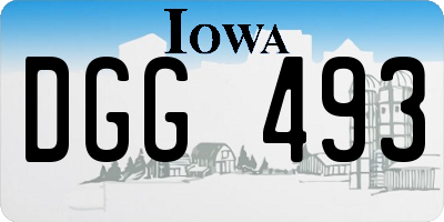 IA license plate DGG493