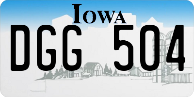 IA license plate DGG504