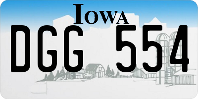 IA license plate DGG554