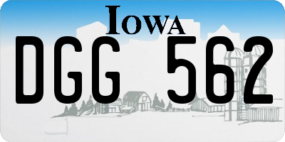 IA license plate DGG562