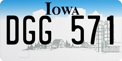 IA license plate DGG571