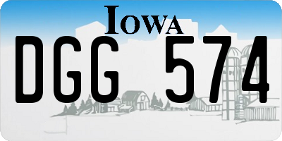 IA license plate DGG574