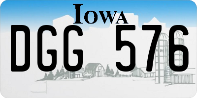IA license plate DGG576