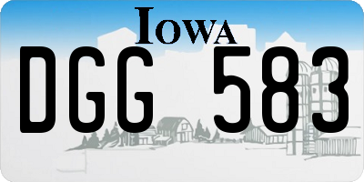 IA license plate DGG583