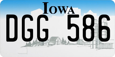 IA license plate DGG586