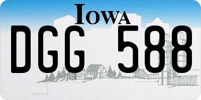 IA license plate DGG588
