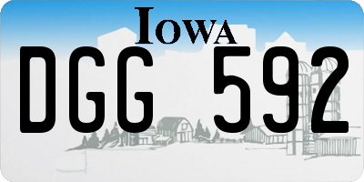 IA license plate DGG592