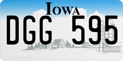 IA license plate DGG595