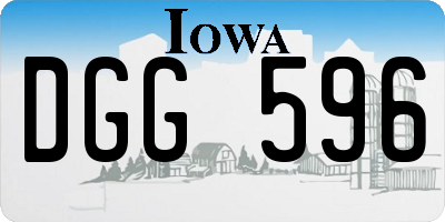 IA license plate DGG596