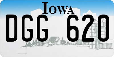 IA license plate DGG620