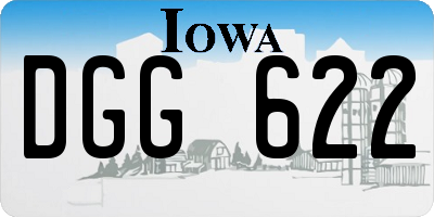 IA license plate DGG622