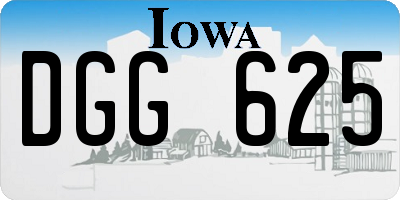 IA license plate DGG625