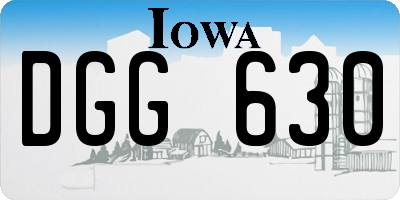 IA license plate DGG630