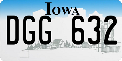 IA license plate DGG632