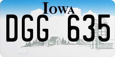 IA license plate DGG635