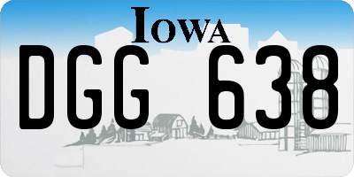 IA license plate DGG638