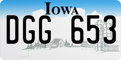 IA license plate DGG653
