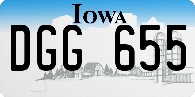 IA license plate DGG655
