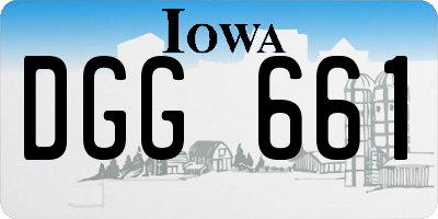 IA license plate DGG661