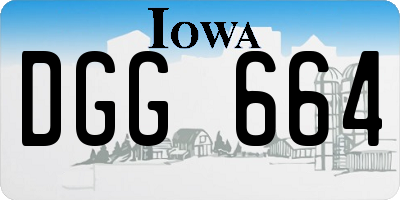 IA license plate DGG664