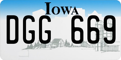 IA license plate DGG669
