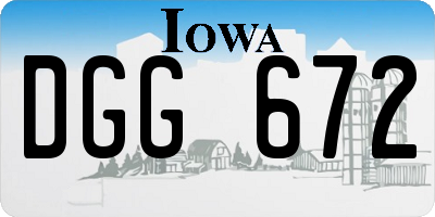IA license plate DGG672