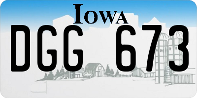 IA license plate DGG673