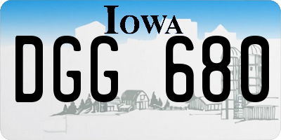 IA license plate DGG680