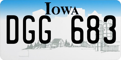IA license plate DGG683