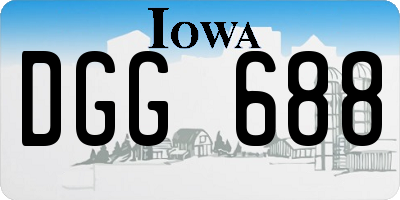 IA license plate DGG688